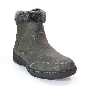 Khombu Women's Winter Boot Water Repellent All Season Bootie Faux Fur Collar 9 M